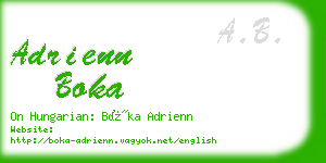 adrienn boka business card